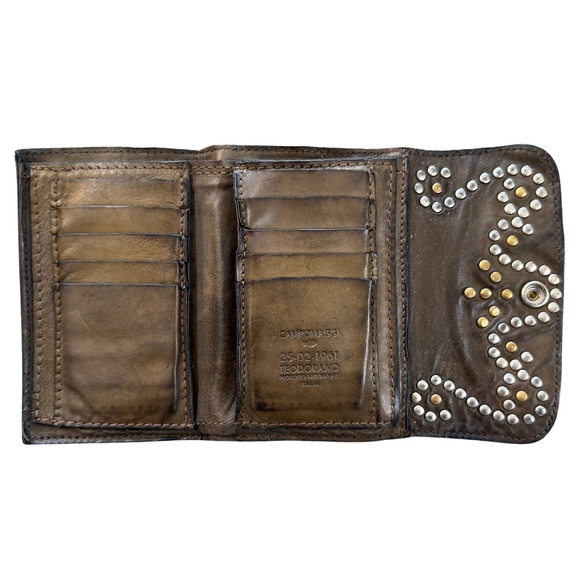 Studded Campomaggi Wallet in Military - Picture 3 of 3